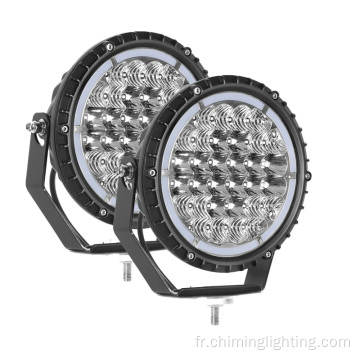 7 pouces 180W DRL LED FOG LUMIÈRES ROND OFFRAD DRIGING LUMIÈRE POUR TRUCH SUV 4 roues motrices